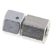 10L & G1/4'' Zink plated Steel Straight Swivel with Female Threads for Pressure Gauges 315 bar NBR Sealing Cone ISO 8434-1