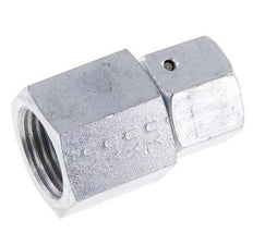 10S & G1/2'' Zink plated Steel Straight Swivel with Female Threads for Pressure Gauges 630 bar NBR Sealing Cone ISO 8434-1