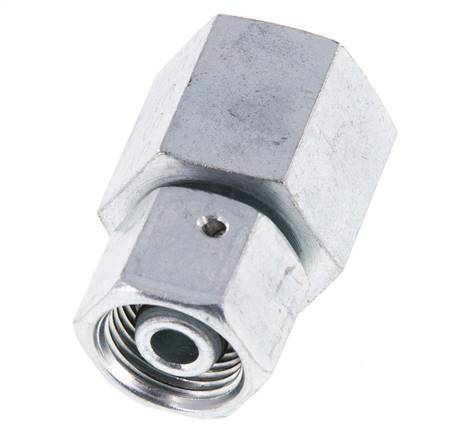 10S & G1/2'' Zink plated Steel Straight Swivel with Female Threads for Pressure Gauges 630 bar NBR Sealing Cone ISO 8434-1