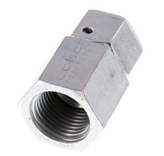 12S & G1/2'' Zink plated Steel Straight Swivel with Female Threads for Pressure Gauges 630 bar NBR Sealing Cone ISO 8434-1