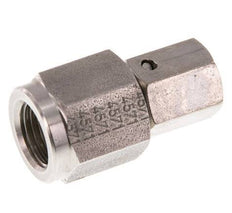 6L & G1/4'' Stainless Steel Straight Swivel with Female Threads for Pressure Gauges 315 bar FKM Sealing Cone ISO 8434-1