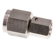 6L & G1/4'' Stainless Steel Straight Swivel with Female Threads for Pressure Gauges 315 bar FKM Sealing Cone ISO 8434-1