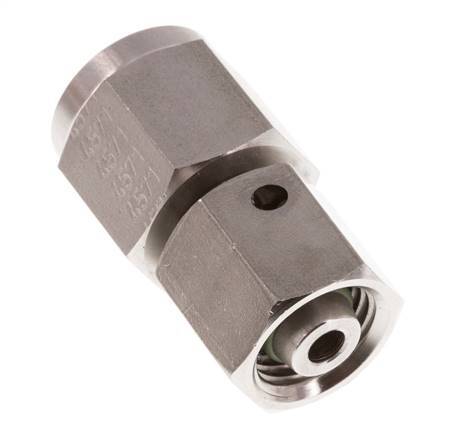 8L & G1/4'' Stainless Steel Straight Swivel with Female Threads for Pressure Gauges 315 bar FKM Sealing Cone ISO 8434-1