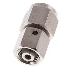 8L & G1/4'' Stainless Steel Straight Swivel with Female Threads for Pressure Gauges 315 bar FKM Sealing Cone ISO 8434-1