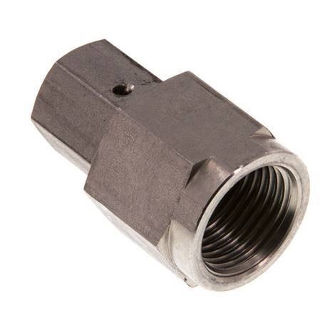 8S & G1/2'' Stainless Steel Straight Swivel with Female Threads for Pressure Gauges 630 bar FKM Sealing Cone ISO 8434-1