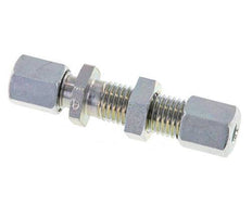 6L Zink plated Steel Straight Cutting Fitting Bulkhead 315 bar ISO 8434-1 [2 Pieces]