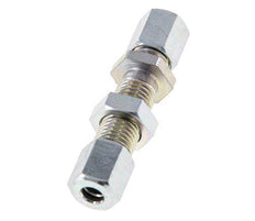 6L Zink plated Steel Straight Cutting Fitting Bulkhead 315 bar ISO 8434-1 [2 Pieces]