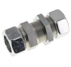 28L Zink plated Steel Straight Cutting Fitting Bulkhead 160 bar ISO 8434-1