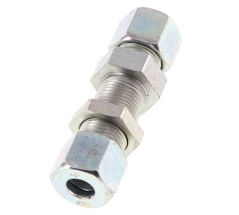10S Zink plated Steel Straight Cutting Fitting Bulkhead 630 bar ISO 8434-1