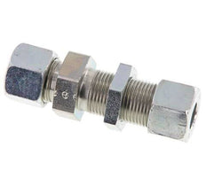 12S Zink plated Steel Straight Cutting Fitting Bulkhead 630 bar ISO 8434-1