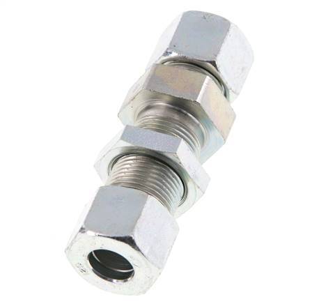 12S Zink plated Steel Straight Cutting Fitting Bulkhead 630 bar ISO 8434-1