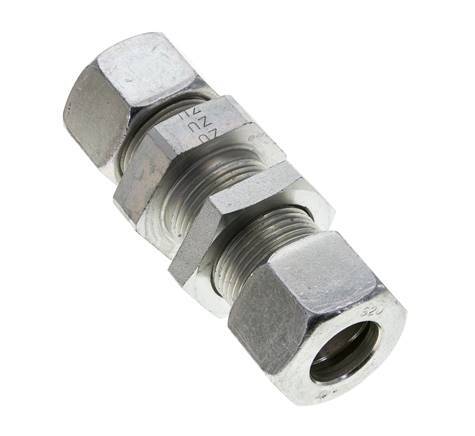 20S Zink plated Steel Straight Cutting Fitting Bulkhead 400 bar ISO 8434-1