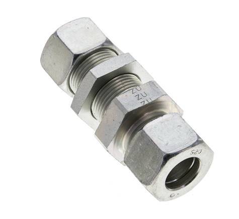 20S Zink plated Steel Straight Cutting Fitting Bulkhead 400 bar ISO 8434-1