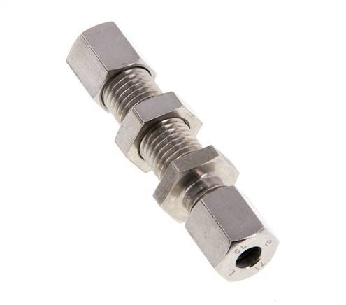 6L Stainless Steel Straight Cutting Fitting Bulkhead 315 bar ISO 8434-1