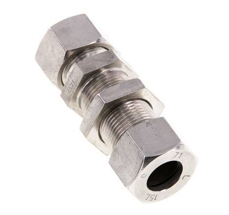 15L Stainless Steel Straight Cutting Fitting Bulkhead 315 bar ISO 8434-1