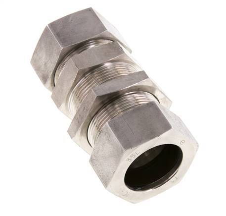35L Stainless Steel Straight Cutting Fitting Bulkhead 160 bar ISO 8434-1