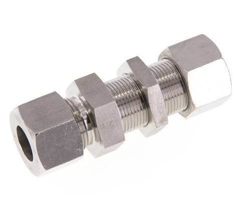 16S Stainless Steel Straight Cutting Fitting Bulkhead 400 bar ISO 8434-1