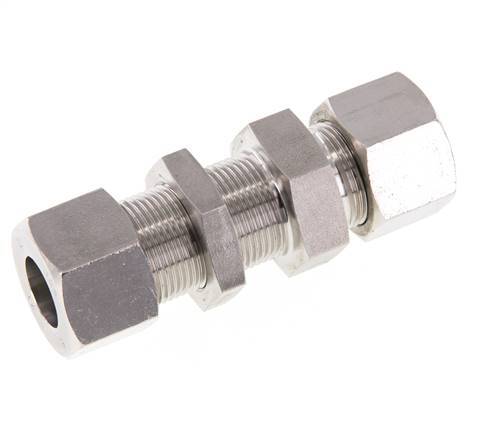 16S Stainless Steel Straight Cutting Fitting Bulkhead 400 bar ISO 8434-1