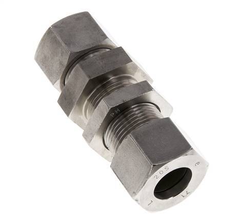 20S Stainless Steel Straight Cutting Fitting Bulkhead 400 bar ISO 8434-1