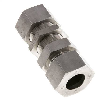 25S Stainless Steel Straight Cutting Fitting Bulkhead 400 bar ISO 8434-1