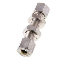 8L Stainless Steel Straight Compression Fitting Bulkhead 315 bar ISO 8434-1