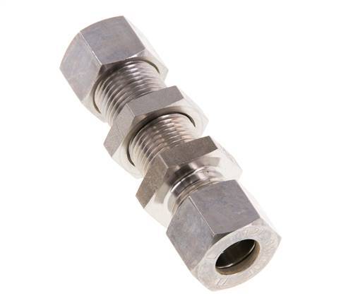 12L Stainless Steel Straight Compression Fitting Bulkhead 315 bar ISO 8434-1