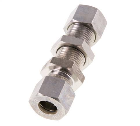 12L Stainless Steel Straight Compression Fitting Bulkhead 315 bar ISO 8434-1