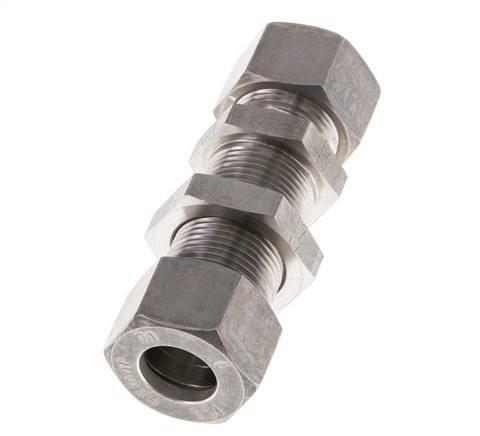 15L Stainless Steel Straight Compression Fitting Bulkhead 315 bar ISO 8434-1