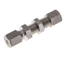 6S Stainless Steel Straight Compression Fitting Bulkhead 500 bar ISO 8434-1