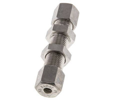 6S Stainless Steel Straight Compression Fitting Bulkhead 500 bar ISO 8434-1