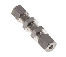 6S Stainless Steel Straight Compression Fitting Bulkhead 500 bar ISO 8434-1
