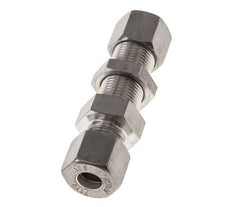 10S Stainless Steel Straight Compression Fitting Bulkhead 450 bar ISO 8434-1