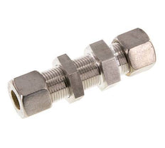 12S Stainless Steel Straight Compression Fitting Bulkhead 400 bar ISO 8434-1