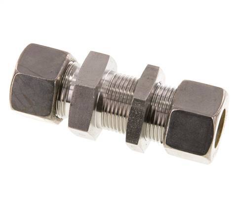 20S Stainless Steel Straight Compression Fitting Bulkhead 250 bar ISO 8434-1