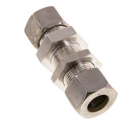 20S Stainless Steel Straight Compression Fitting Bulkhead 250 bar ISO 8434-1