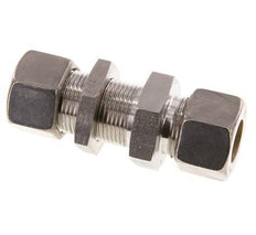 20S Stainless Steel Straight Compression Fitting Bulkhead 250 bar ISO 8434-1