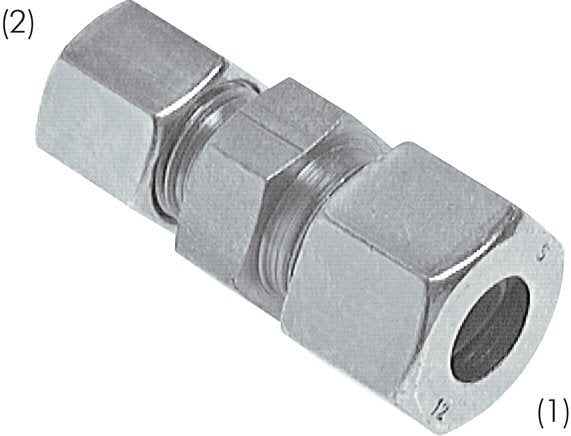 8L & 12L Zink plated Steel Straight Cutting Fitting 315 bar ISO 8434-1