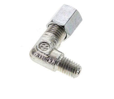 4LL & M6 (con) Zink plated Steel Elbow Cutting Fitting with Male Threads 100 bar ISO 8434-1