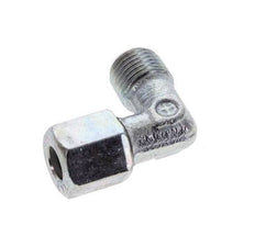 6LL & M10x1 (con) Zink plated Steel Elbow Cutting Fitting with Male Threads 100 bar ISO 8434-1 [2 Pieces]