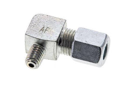 6LL & M6 (con) Zink plated Steel Elbow Cutting Fitting with Male Threads 100 bar ISO 8434-1