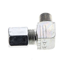 6LL & M8x1 (con) Zink plated Steel Elbow Cutting Fitting with Male Threads 100 bar ISO 8434-1