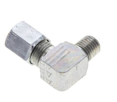 6LL & M8x1 (con) Zink plated Steel Elbow Cutting Fitting with Male Threads 100 bar ISO 8434-1