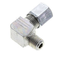 6LL & M8x1 (con) Zink plated Steel Elbow Cutting Fitting with Male Threads 100 bar ISO 8434-1
