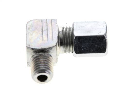 6LL & M8x1 (con) Zink plated Steel Elbow Cutting Fitting with Male Threads 100 bar ISO 8434-1