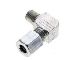 6LL & M8x1 (con) Zink plated Steel Elbow Cutting Fitting with Male Threads 100 bar ISO 8434-1