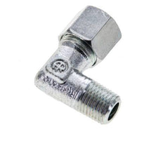 8LL & M10x1 (con) Zink plated Steel Elbow Cutting Fitting with Male Threads 315 bar ISO 8434-1