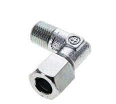 8LL & M10x1 (con) Zink plated Steel Elbow Cutting Fitting with Male Threads 315 bar ISO 8434-1