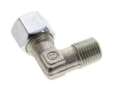 10L & M14x1.5 (con) Zink plated Steel Elbow Cutting Fitting with Male Threads 315 bar ISO 8434-1