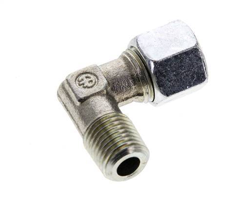 10L & M14x1.5 (con) Zink plated Steel Elbow Cutting Fitting with Male Threads 315 bar ISO 8434-1