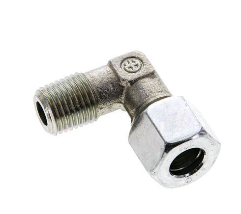 10L & M14x1.5 (con) Zink plated Steel Elbow Cutting Fitting with Male Threads 315 bar ISO 8434-1